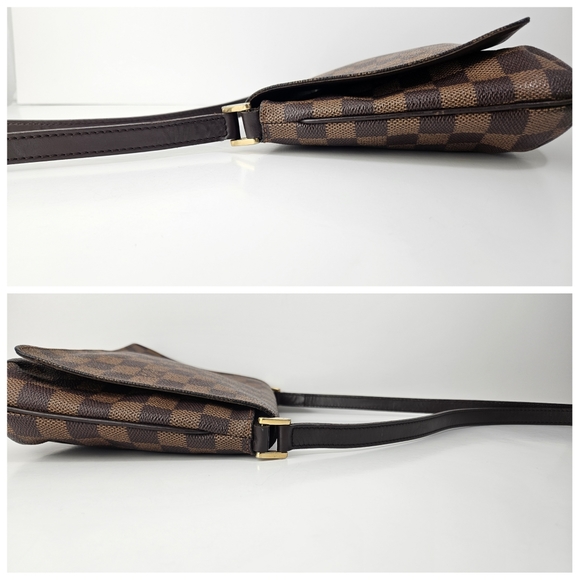 Authentic Louis Vuitton Damier Ebene Musette Tango #3624M - Picture 4 of 6